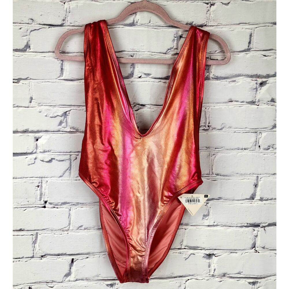 Dippin Daisys Euphoria Swimsuit Size L Sunset Ombre Summer beachy pool party - Picture 2 of 8